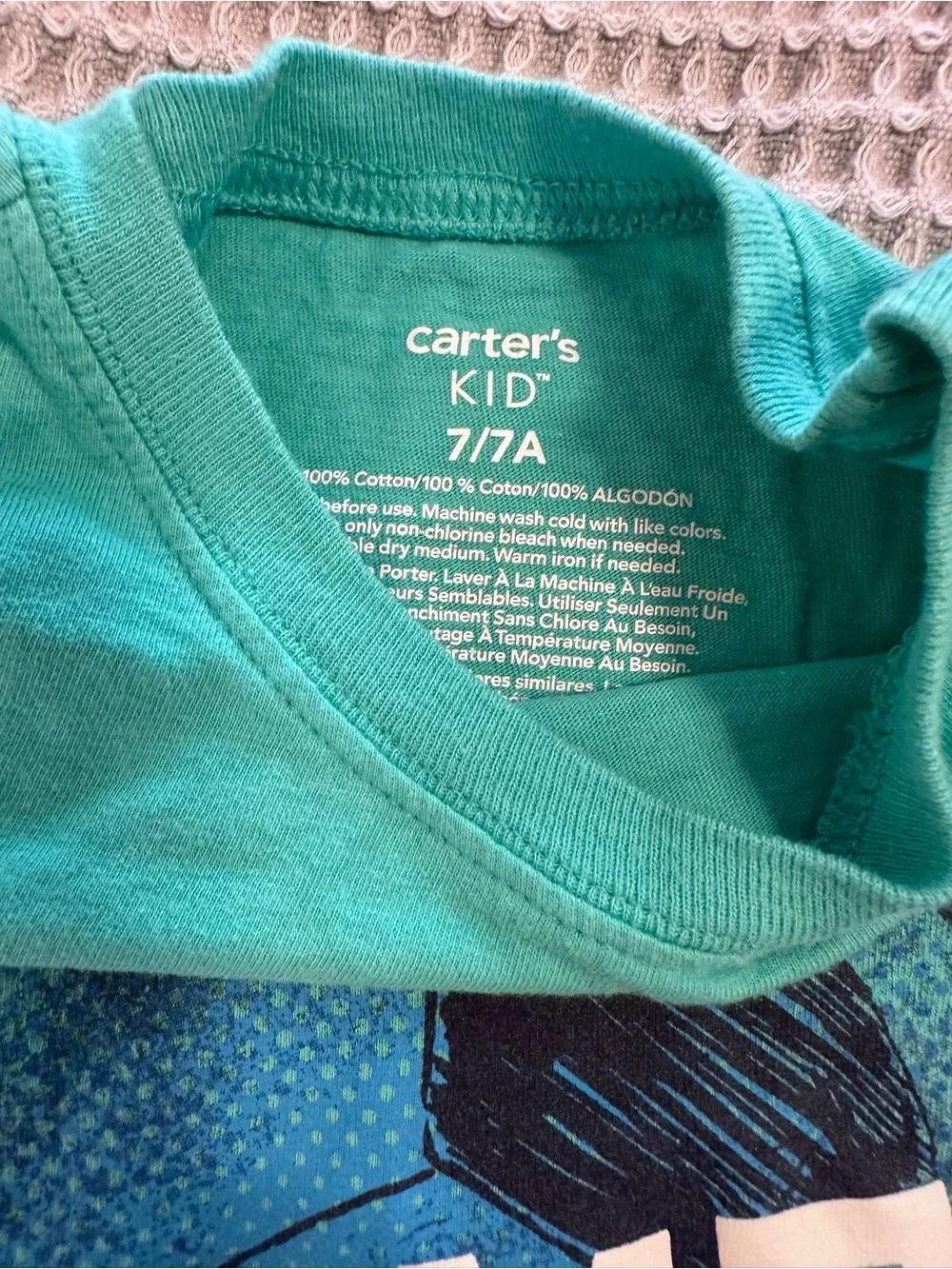 Carter's Turquoise Long Sleeve 'Game On!' Soccer Tee